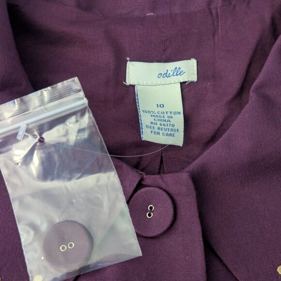 Purple and Gold Swing Bolero Jacket by Odille - Picture 4 of 5